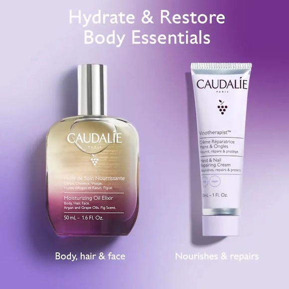NIB CAUDALIE HYDRATE & RESTORE BODY ESSENTIALS GIFT SET - Picture 3 of 5